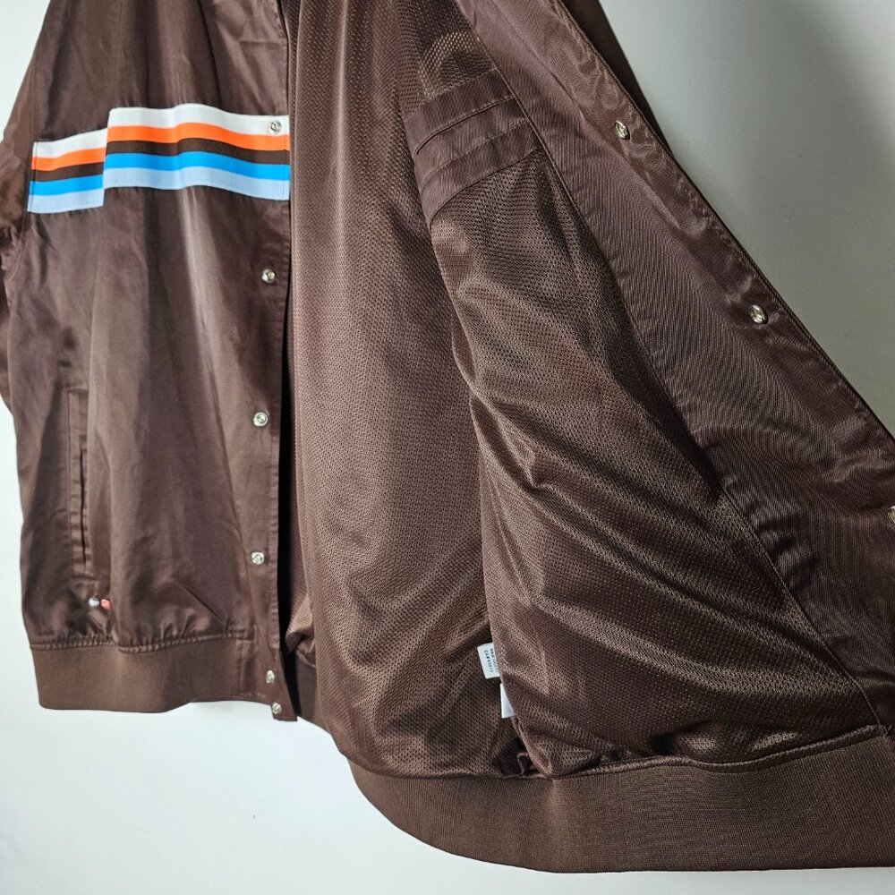 Rocawewar Y2K Hip Hop Rap Mens 3XL Long Sleeve Brown Snap Jacket - Picture 8 of 12